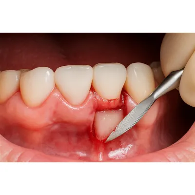برداشت بافت اضافی لثه برای درمان التهاب و اصلاح لبخند