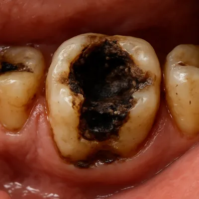 دندان خراب و پوسیده در مراحل اولیه