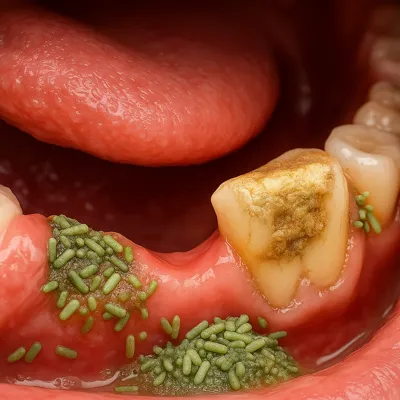 پوشش باکتریایی و رسوبات روی سطح زبان