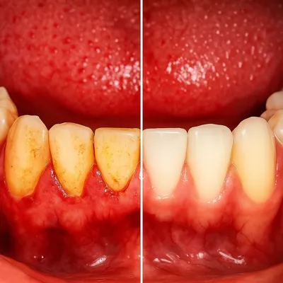 تفاوت دندان جرم‌گرفته و دندان تمیز پس از پاکسازی