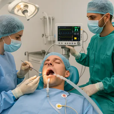 روند جراحی دهان تحت پایش کامل تیم بیهوشی