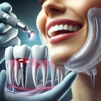 لبخند زیبا بعد از ایمپلنت یک‌روزه با روش سوئیسی Roott