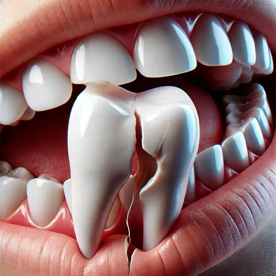 ترک سطح دندان و نشانه ضعف مینای دندان