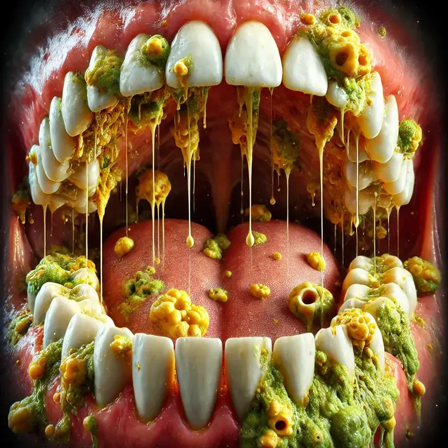 تجمع جرم و باکتری روی دندان و التهاب لثه