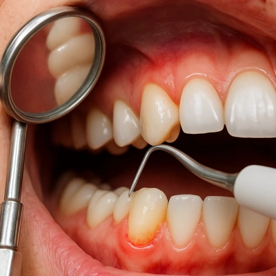 التهاب لثه و حساسیت خفیف پس از تمیز کردن دندانها