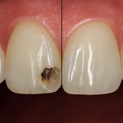 مقایسه تصویری هزینه ترمیم دندان پوسیده در مراحل مختلف
