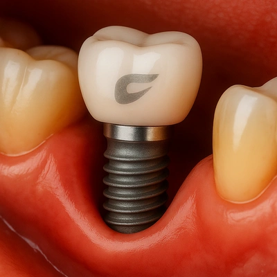 جزئیات واقعی روکش سرامیکی روی پایه فلزی در دهان بیمار