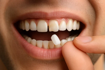 افتادن لمینت دندان و نگه داشتن لمینت