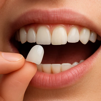 افتادن لمینت دندان با ریشه سیاه شده