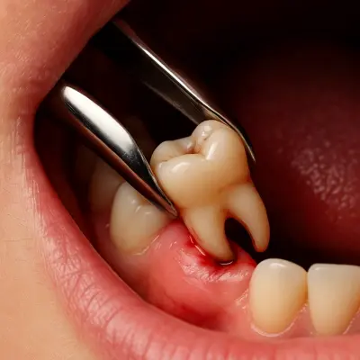 نمای نزدیک از تراش استخوان در جراحی دندان عقل نهفته