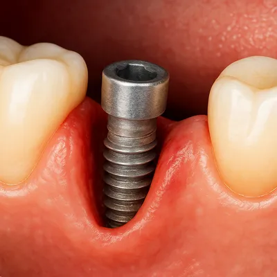 عقبرفتگی لثه و التهاب اطراف پایه ایمپلنت دندان