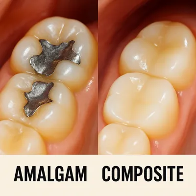 تفاوت ترمیم فلزی و کامپوزیت همرنگ در دندان آسیاب