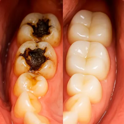 احیای دندان به‌شدت تخریب‌شده با ترمیم حرفه‌ای