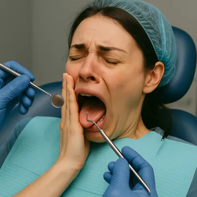 رفلکس تهوع شدید هنگام ورود ابزار دندان‌پزشکی