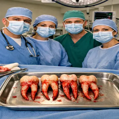 بیهوشی دندانپزشکی با تیم تخصصی و دندانهای جراحیشده با ریشه بلند