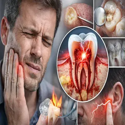 عکس علائم رسیدن دندان به عصب (کامپوزیت درد + عصب)